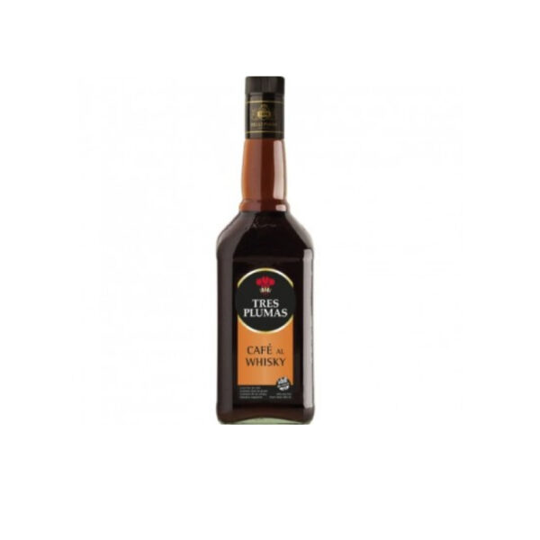 Licor Tres Plumas Café al Whisky botella 750ml x1un